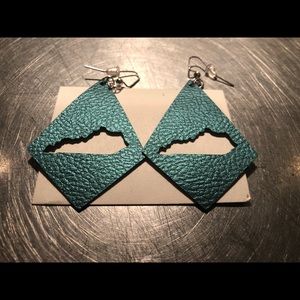 Faux leather Kentucky earrings!
